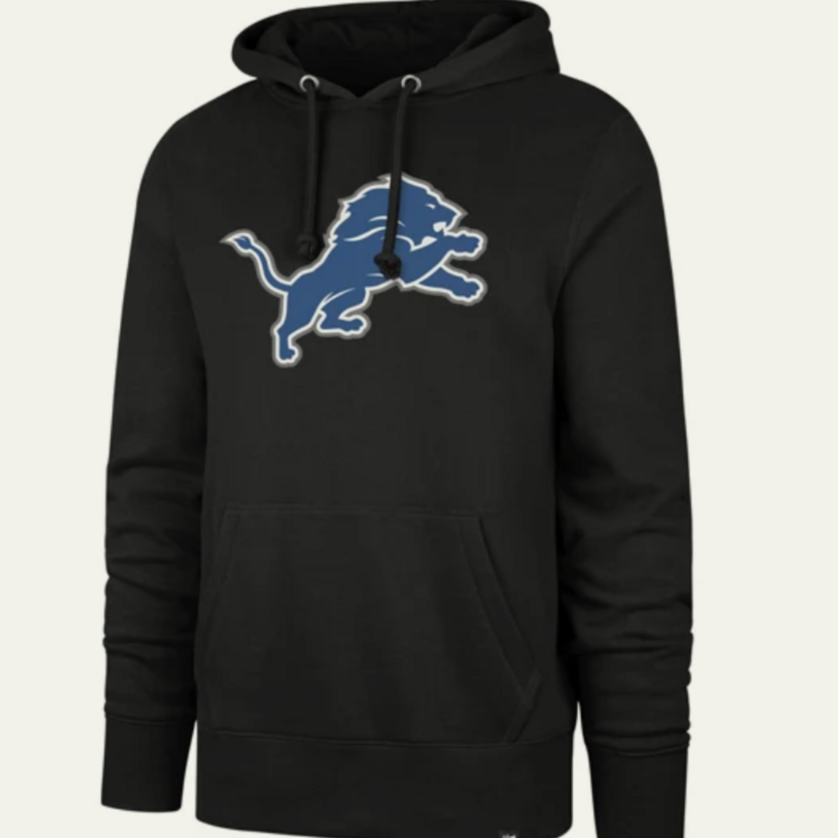 47 Brand Detroit Lions Jet Black Headline 47 Brand Hoodie Mens