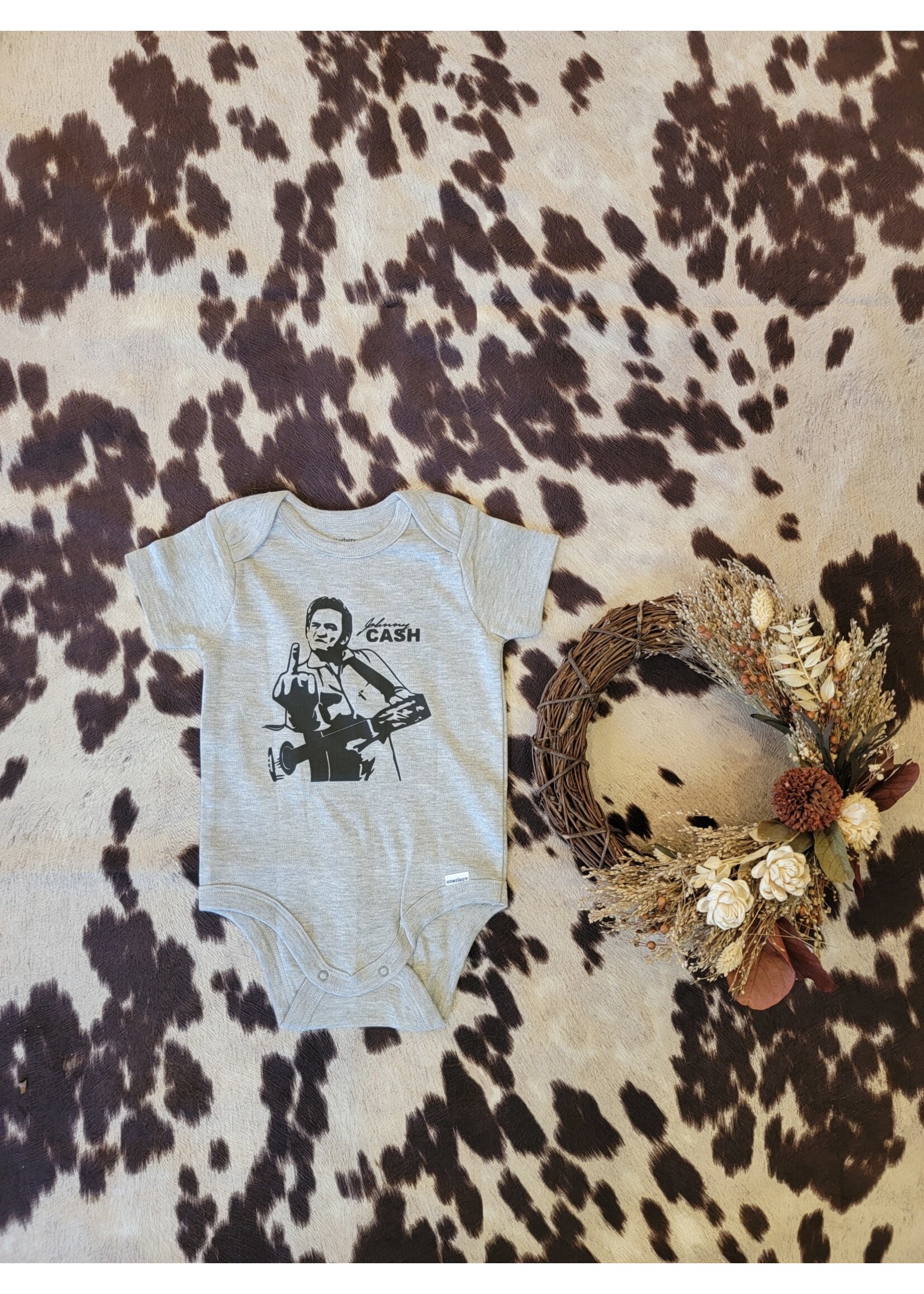 Johnny Cash Finger Onesie