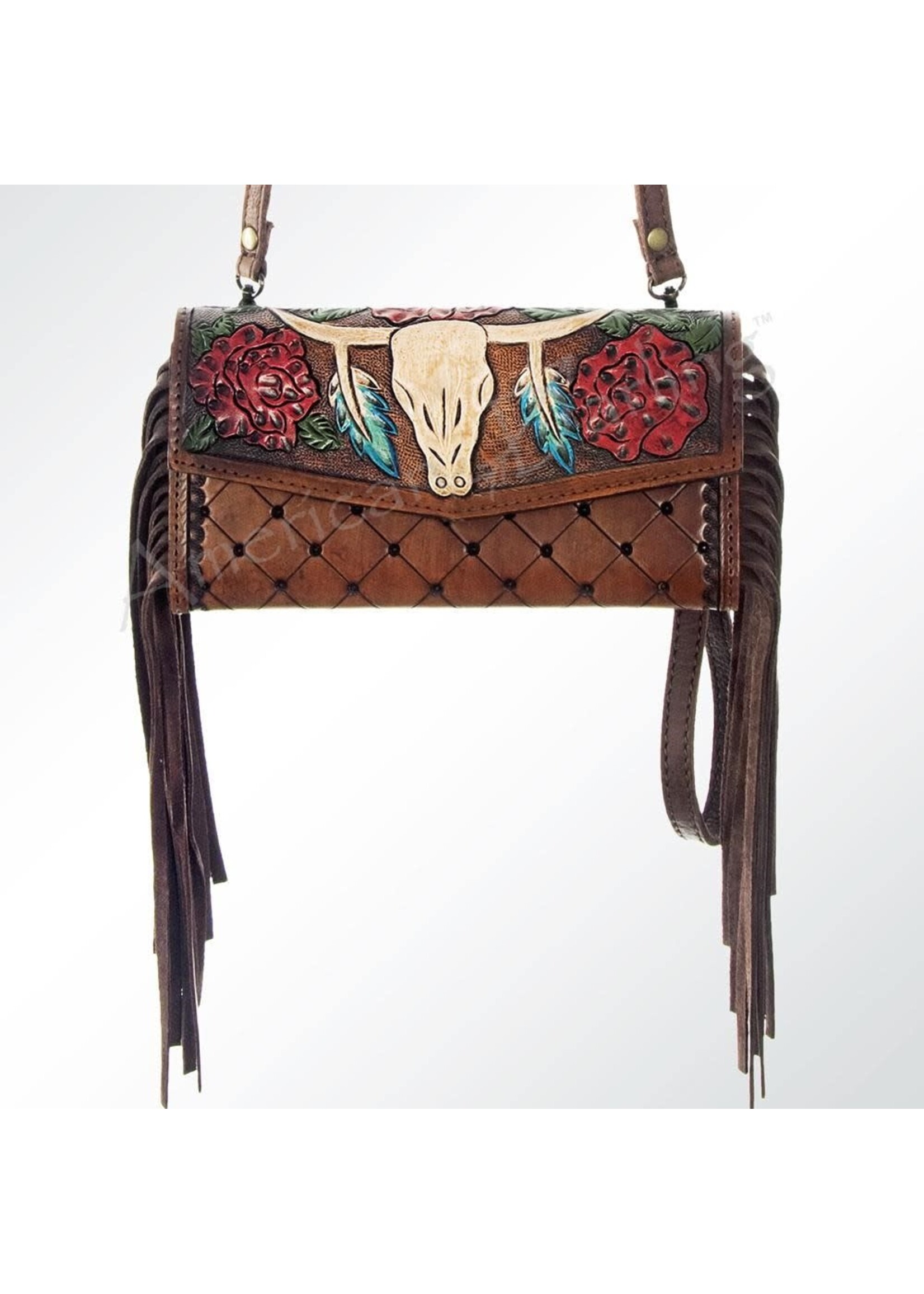 Bullhead Fringe Leather Crossbody