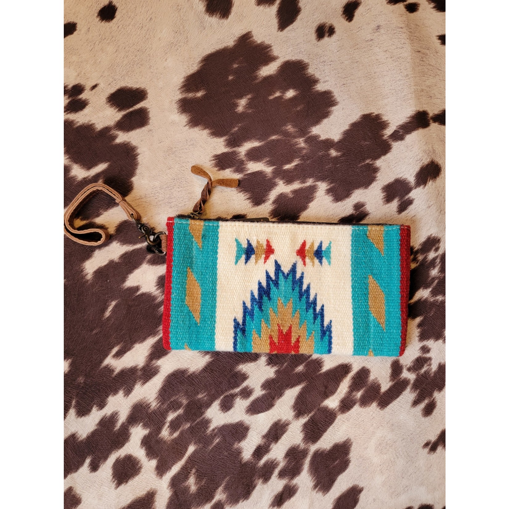 Mulit color Aztec Wristlet