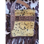 Yellow Cowhide Spotted Purse