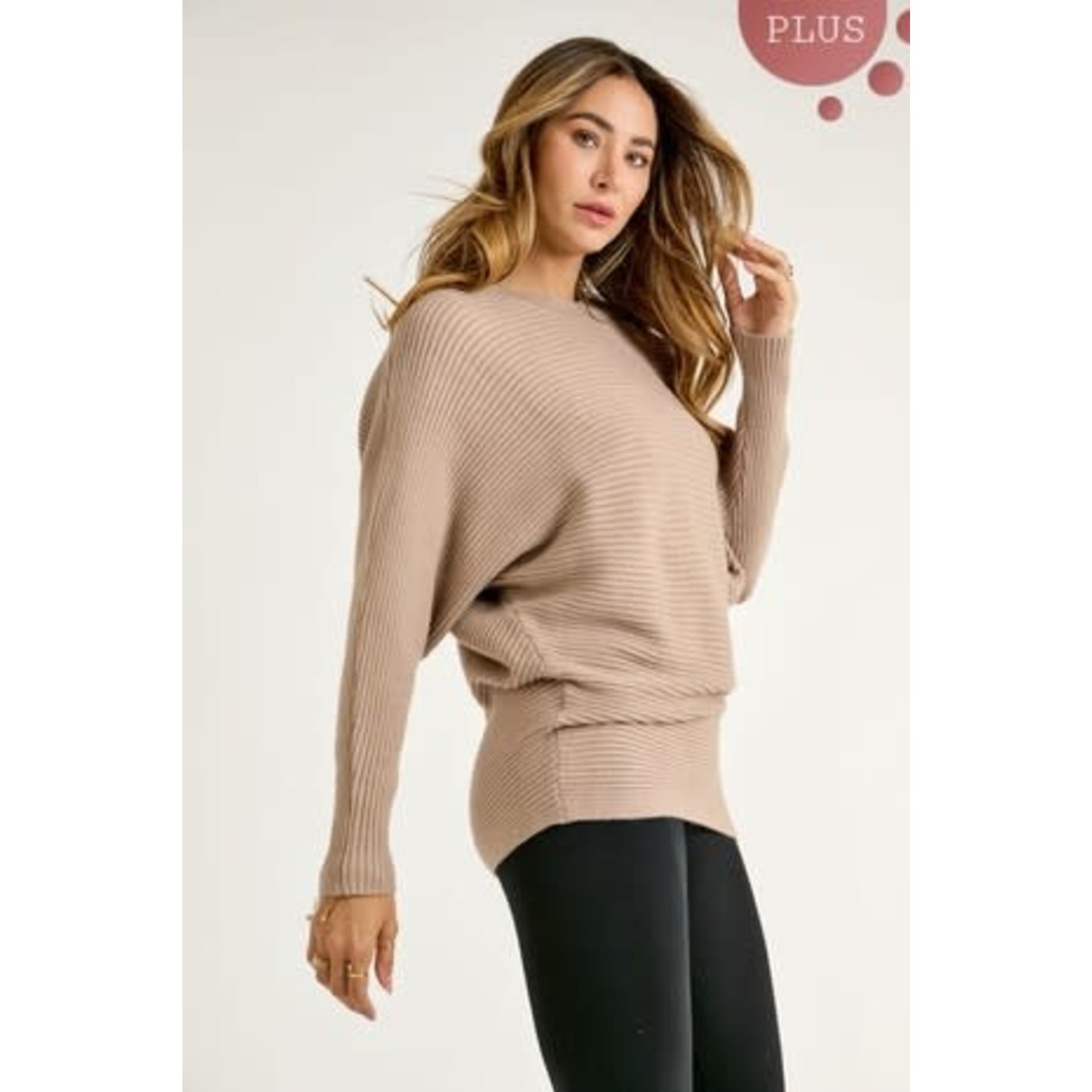 Loose Fit Batwing Sleeve Sweater