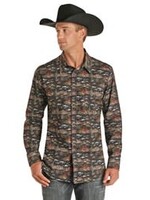 Men's Cactus Long Sleeve Button