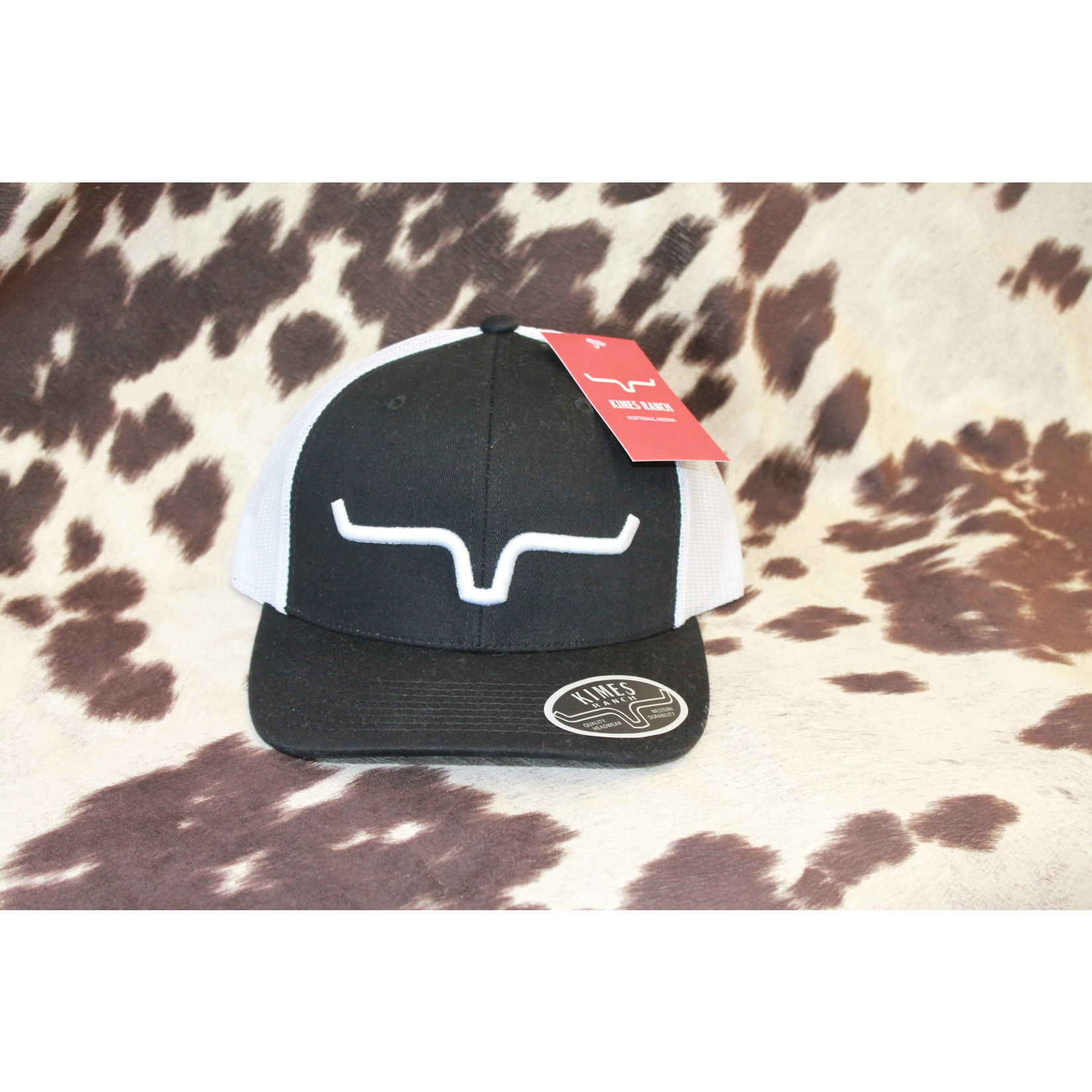 Kimes Ranch Black/White Trucker Hat