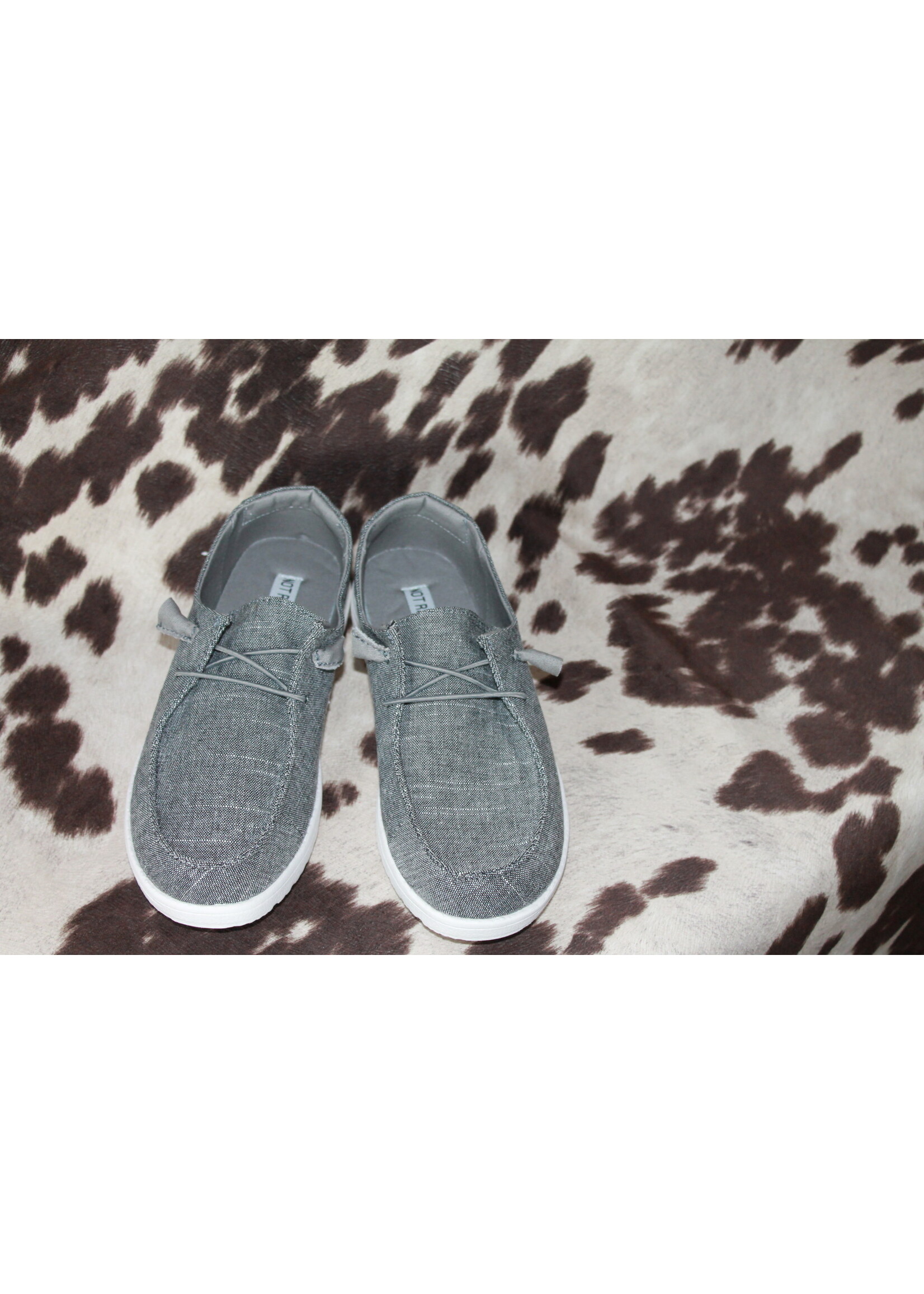Charcoal slip  on shoe