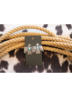 Silver Turquoise Thunderbird Earrings