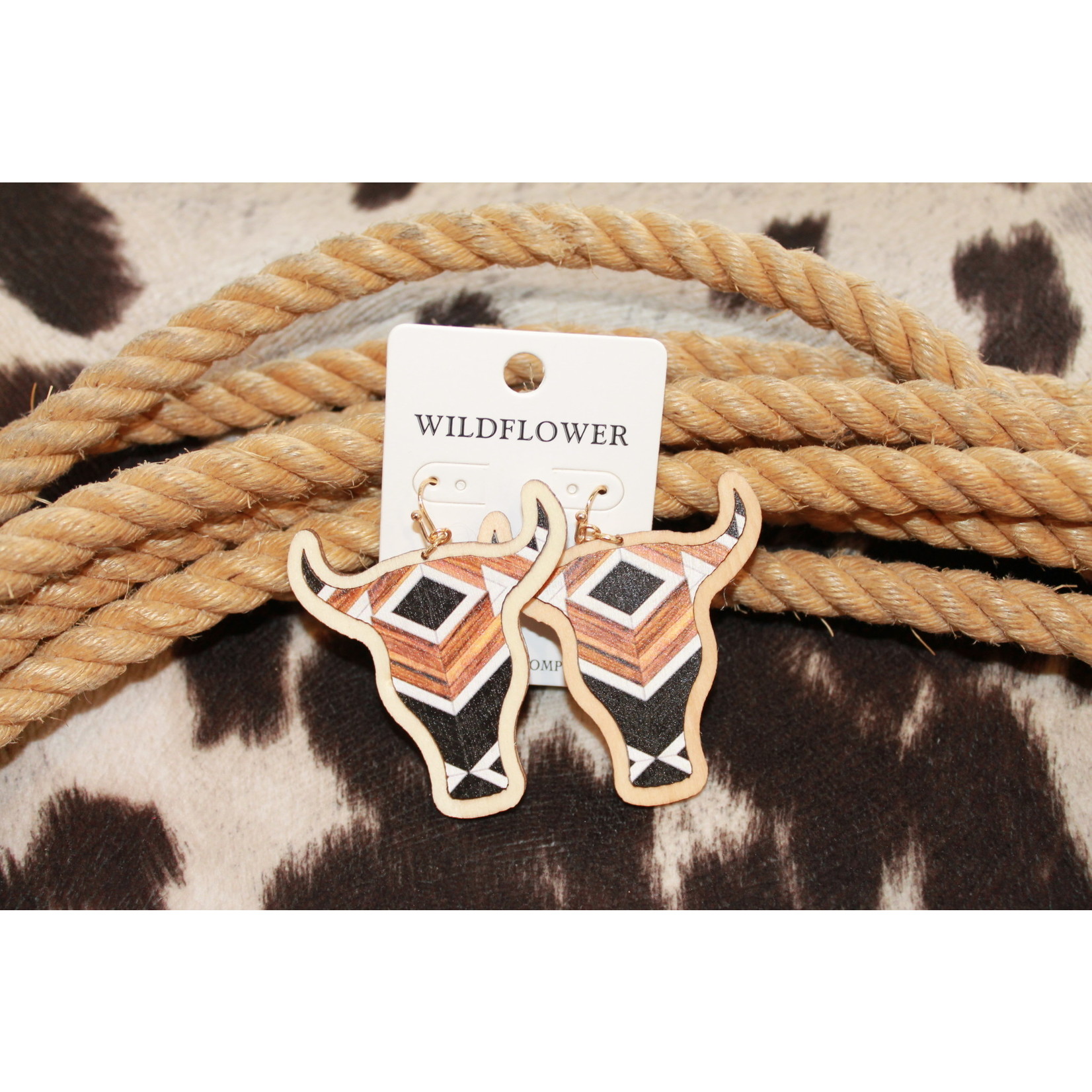 Chevron Skull Earrings