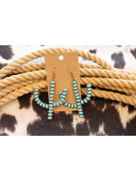 Large Turquoise cactus earrings
