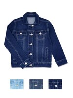 Girls basic wash denim jacket