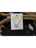 Pink Lightning Bolt Necklace