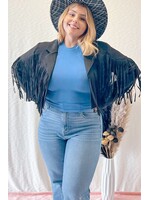 Cropped Fringe Jacket