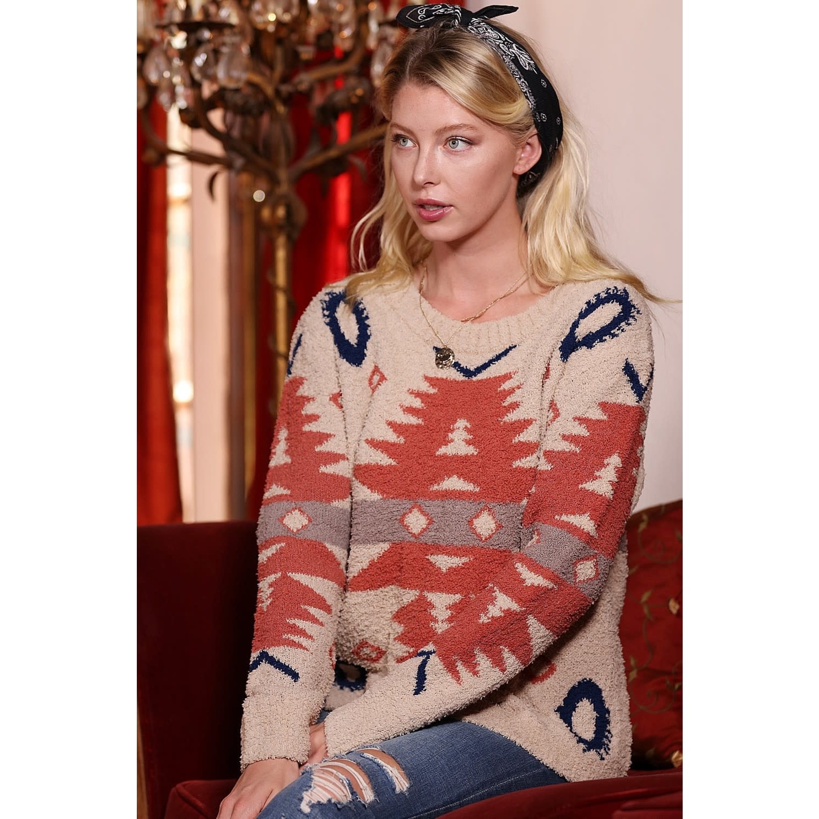 Aztec Soft Knitted Sweater