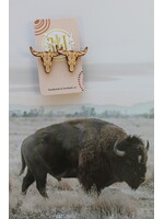 Western Cow Skull Boho Earrings