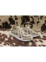 Cream and Pink Aztec shoe