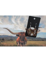 Wood Cow Earrings