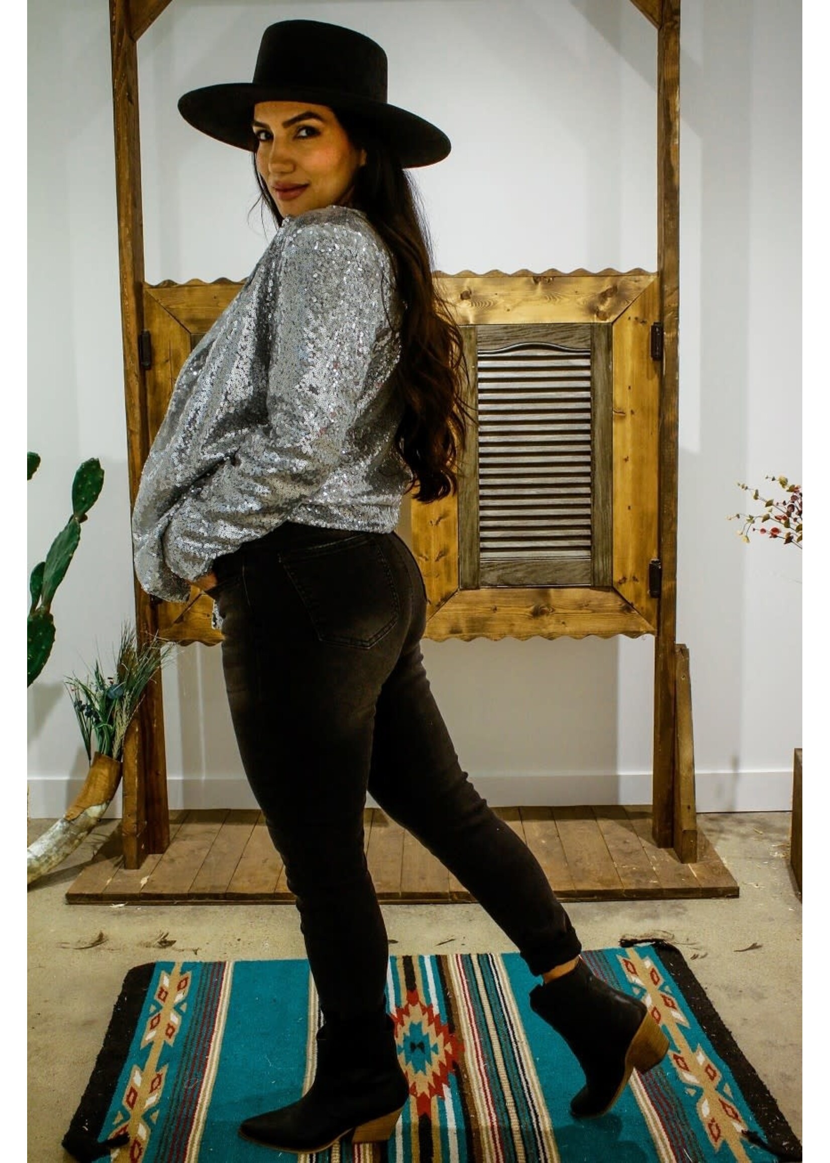 Solid Skinny Button Fly Denim