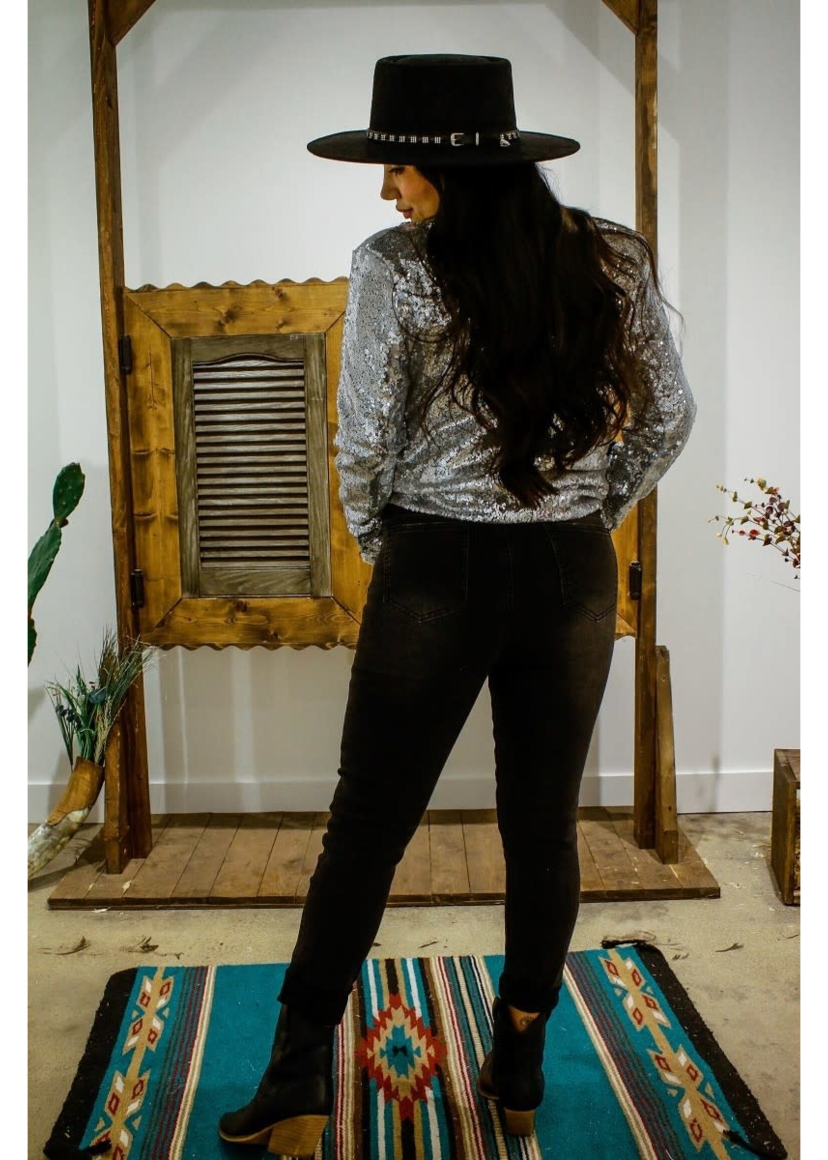 Solid Skinny Button Fly Denim