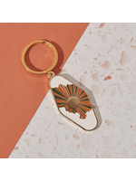 Sun & Clouds Enamel Keychain