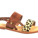 Leopard Sling Back Sandals