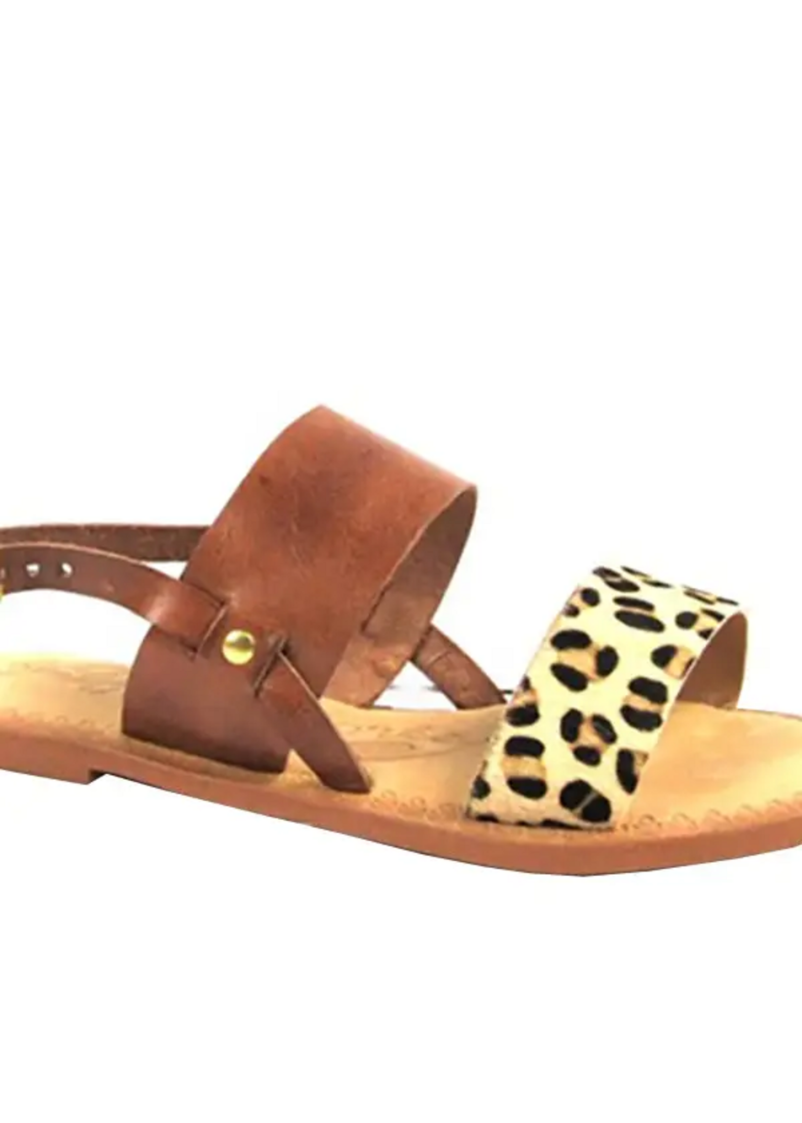 Leopard Sling Back Sandals