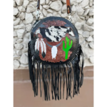 Tooled Cactus & Skull Cantin Cowhide Bag