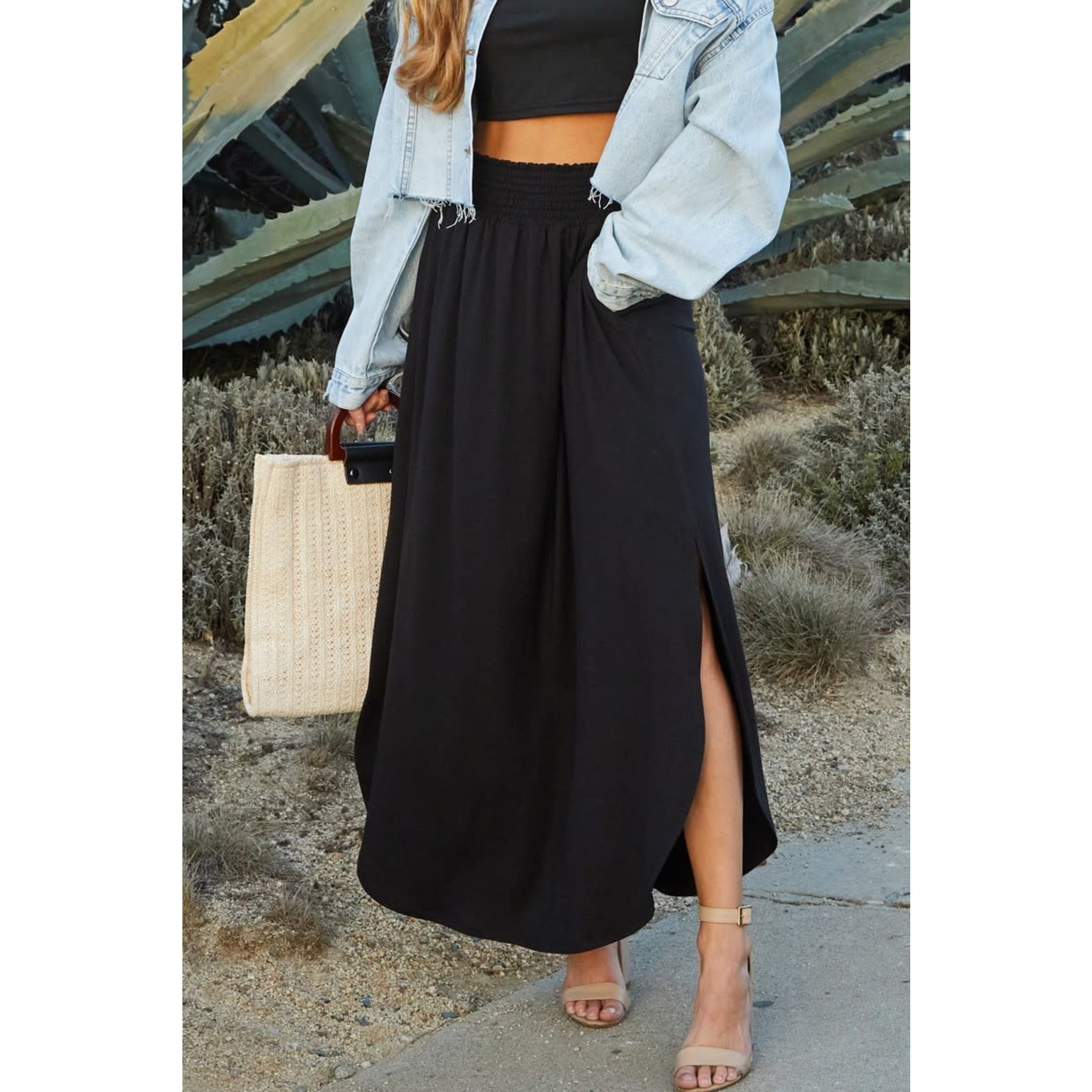 Maxi Skirt With Side Slit