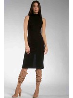 Midi Sleeveless Mock Neck Dress