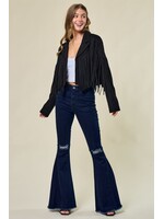 Fringe Suede Moto Jacket