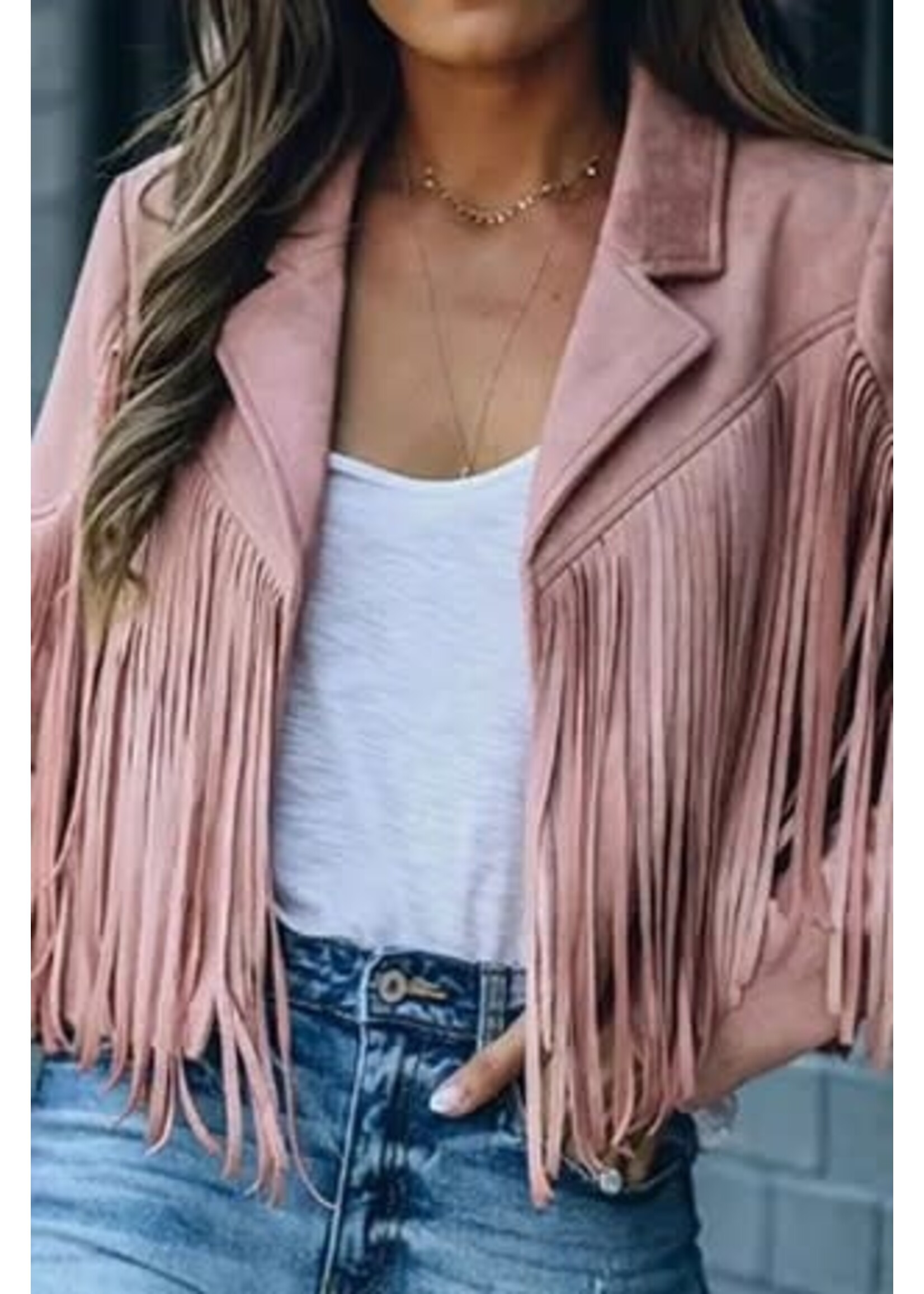 Pink Fringe Jacket