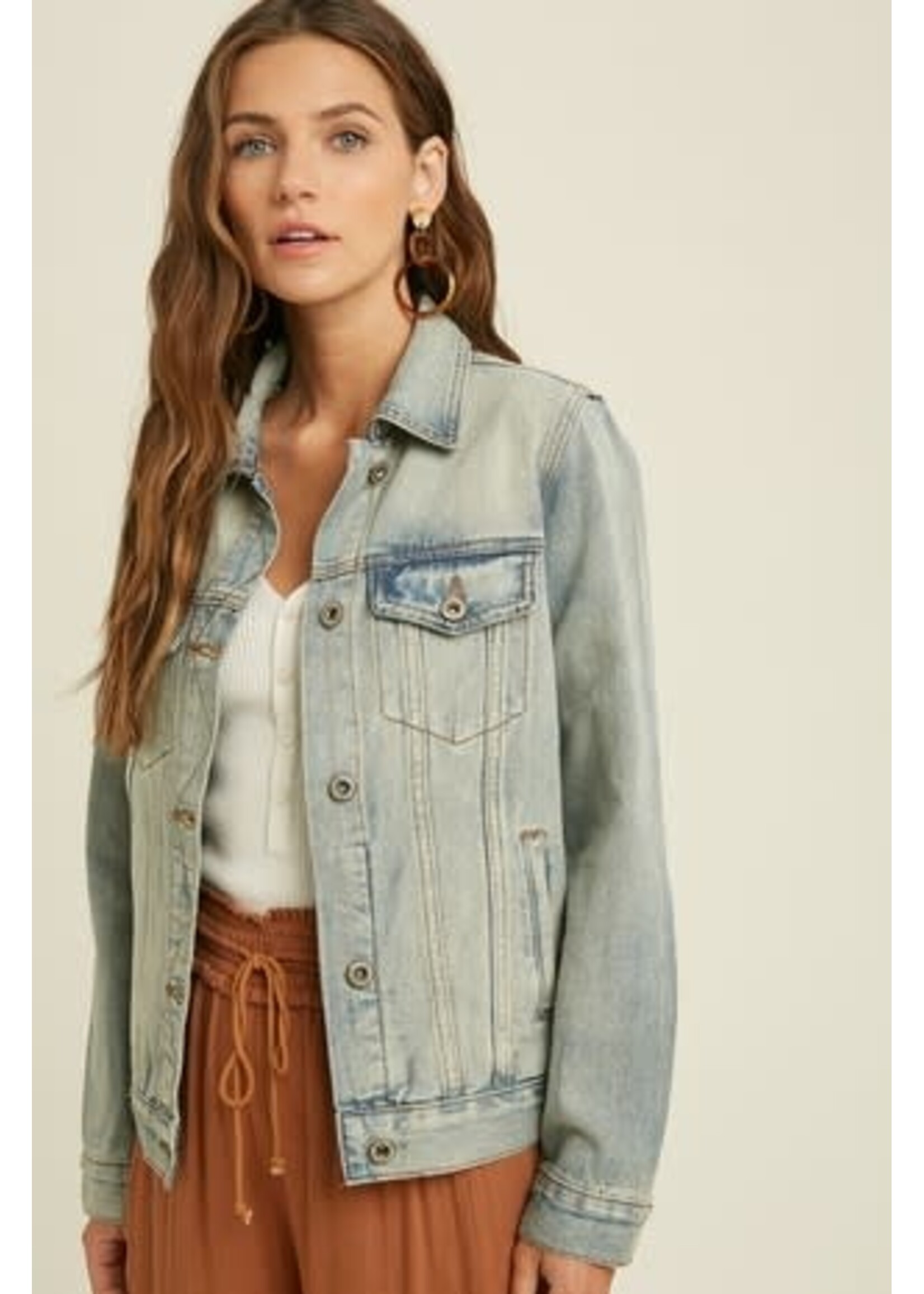 Cotton Washed Bamboo Denim Jean Jacket