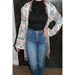 Rose Fringe Western Aztec Cardigan