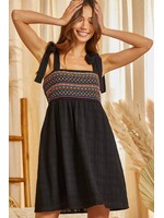 Multicolor Tie Shoulder Dress