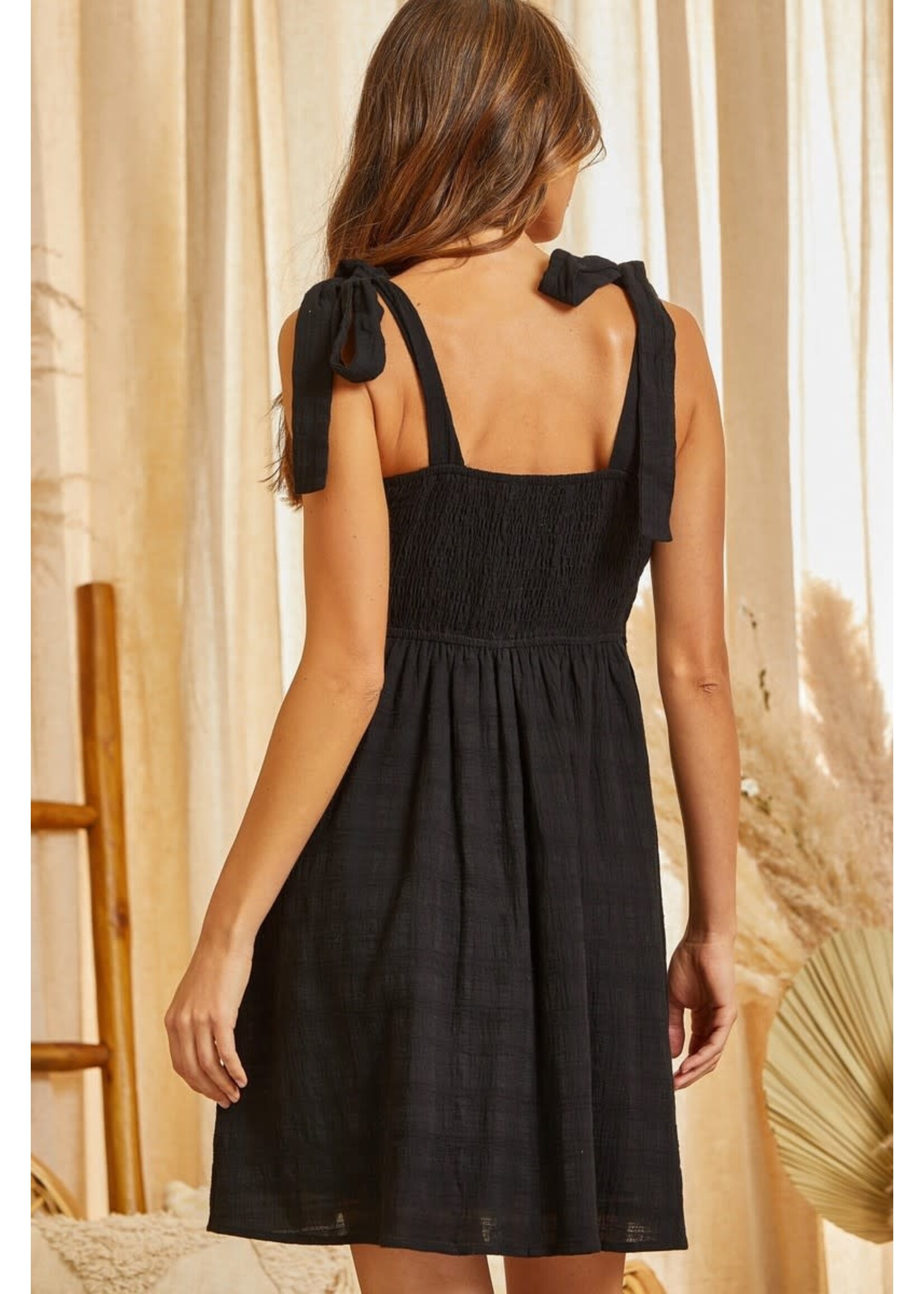 Multicolor Tie Shoulder Dress