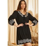 Long Sleeve Embroidered Dress