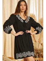 Long Sleeve Embroidered Dress