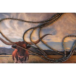 Western Navajo Four Strand  Patina Necklace
