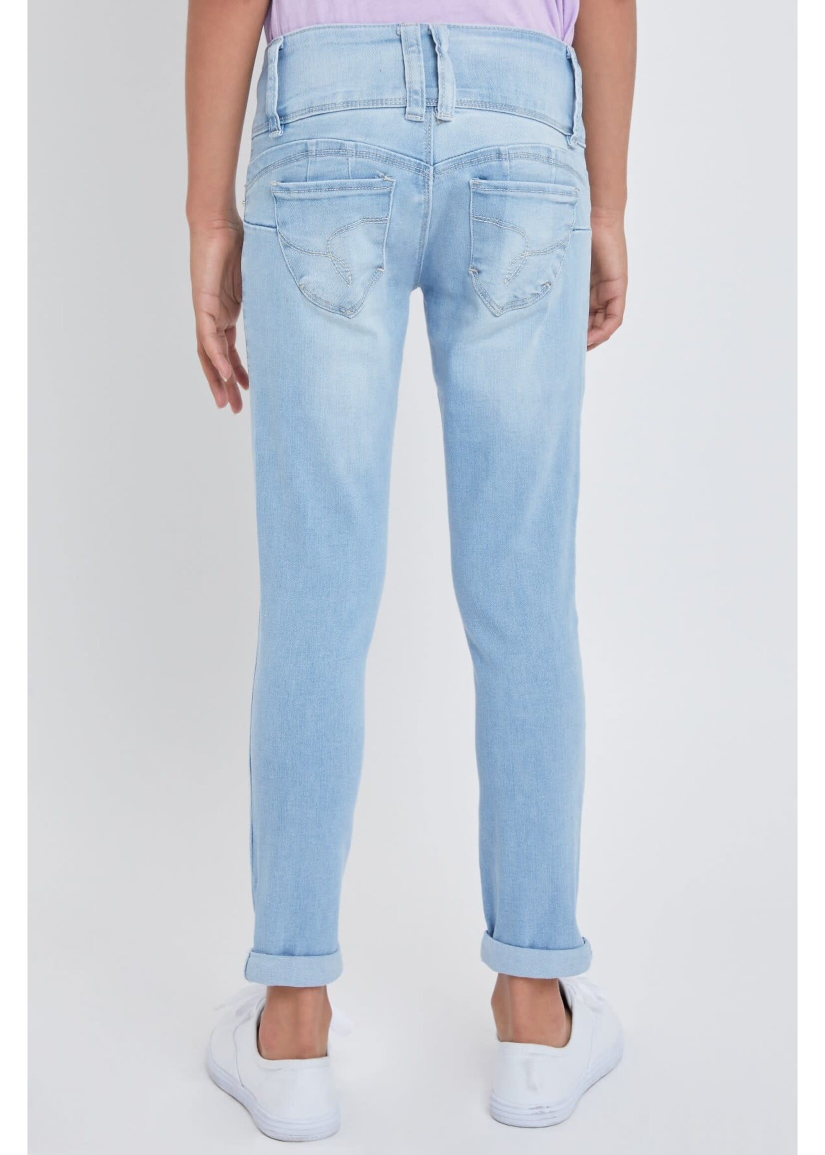 Girls 3 Button Ripped Jeans