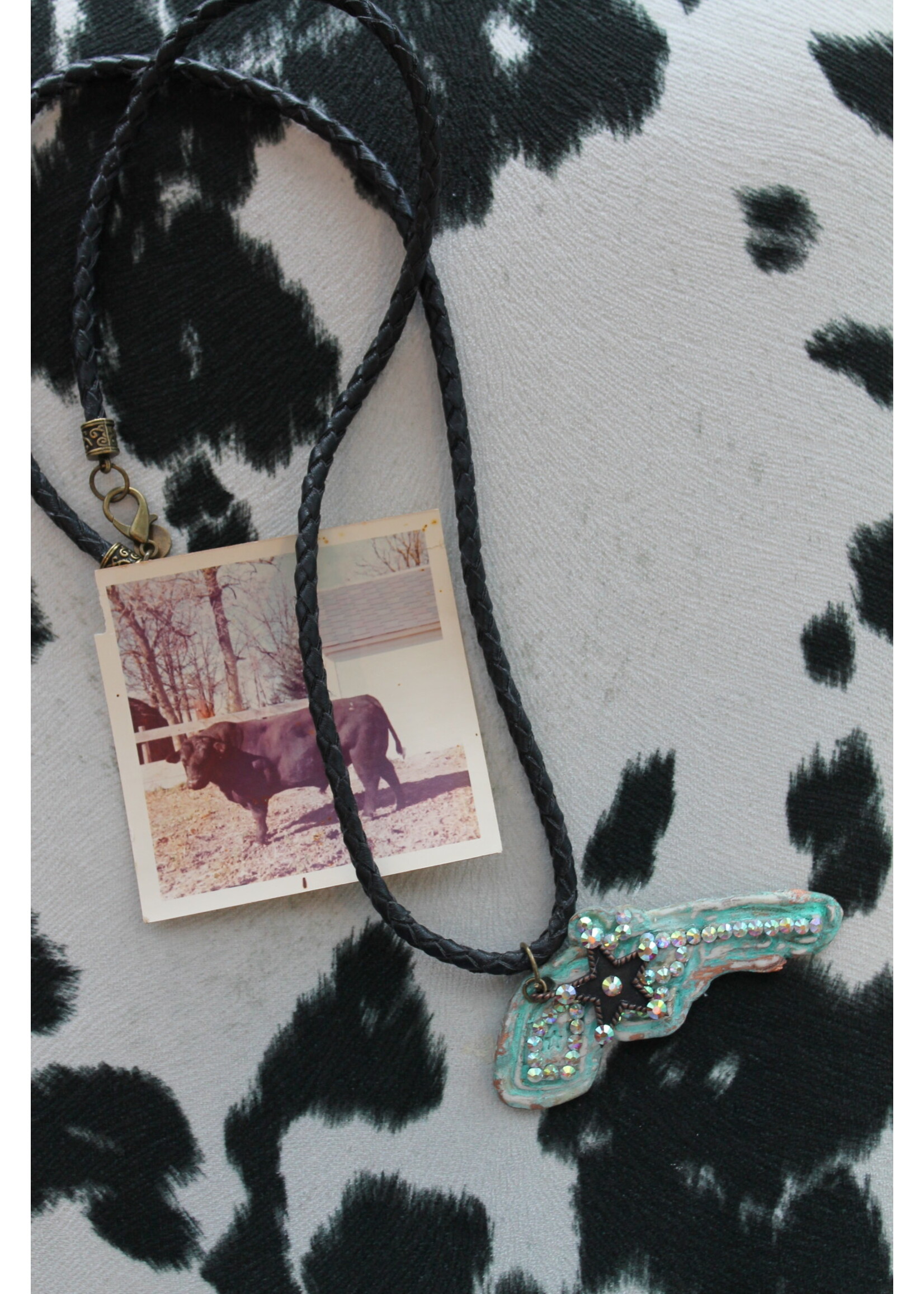 Colt 45 Carved Stone Necklace