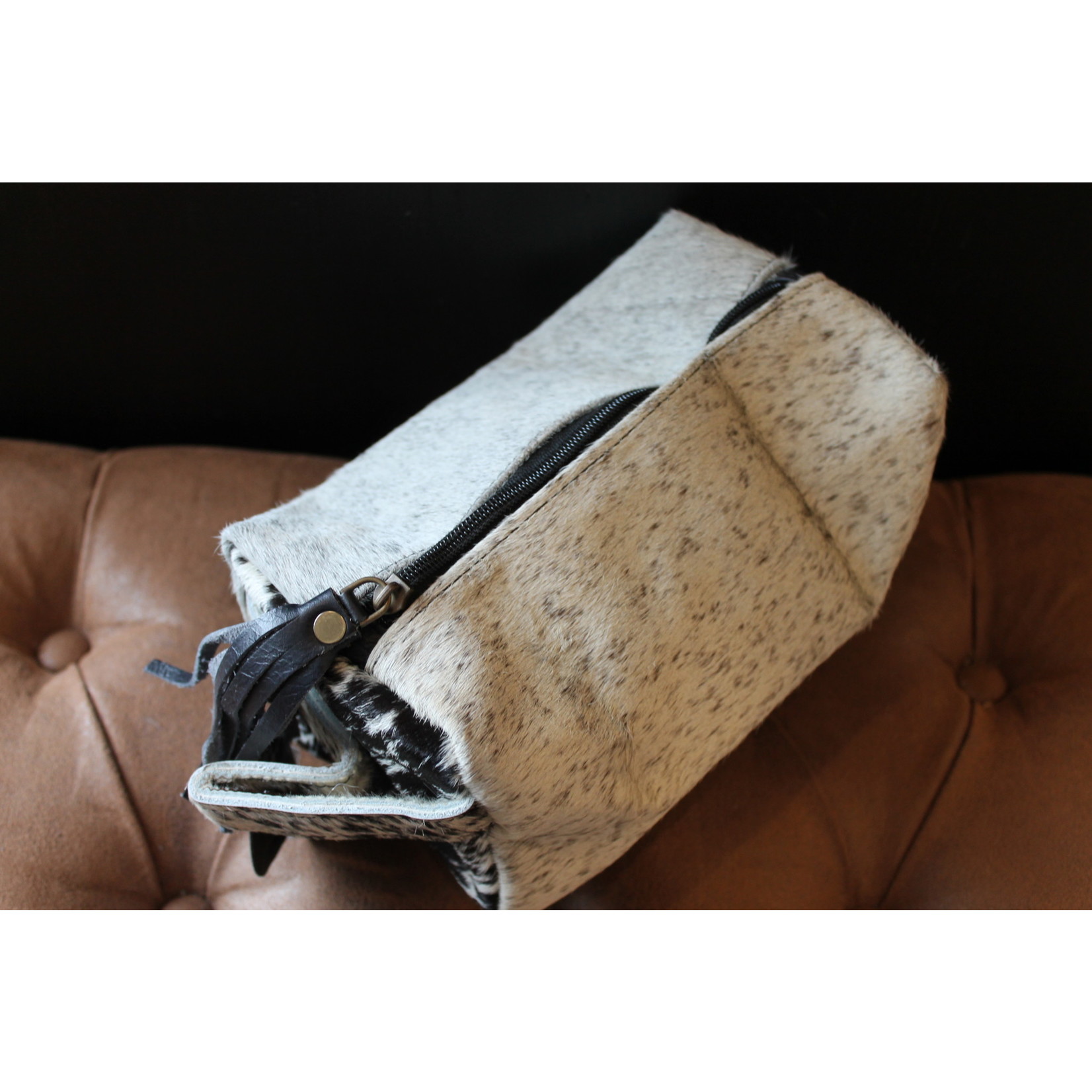 Cowhide Unisex Toiletry Bag