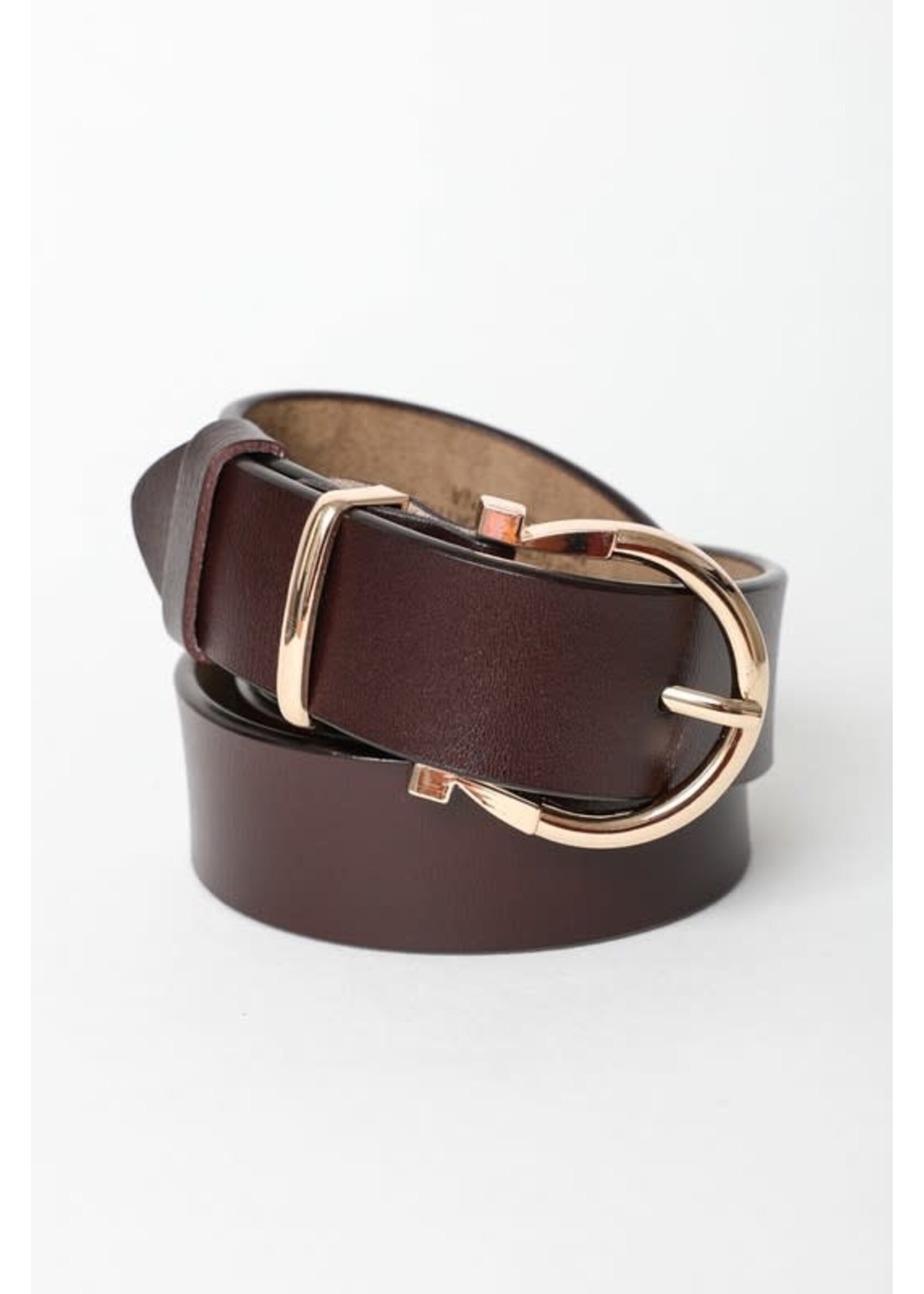 Horseshoe Gold Buckle Belt