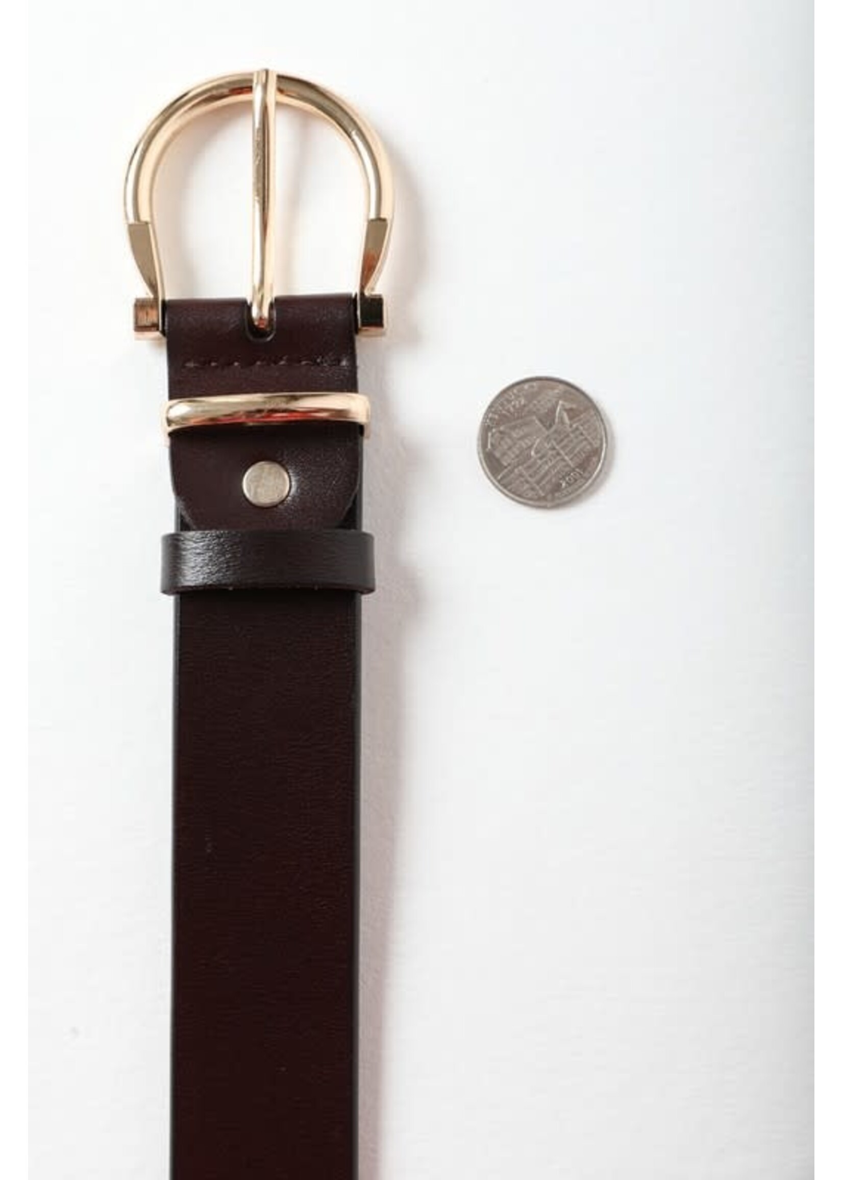 Horseshoe Gold Buckle Belt