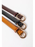 Leather Solid Circle Belt