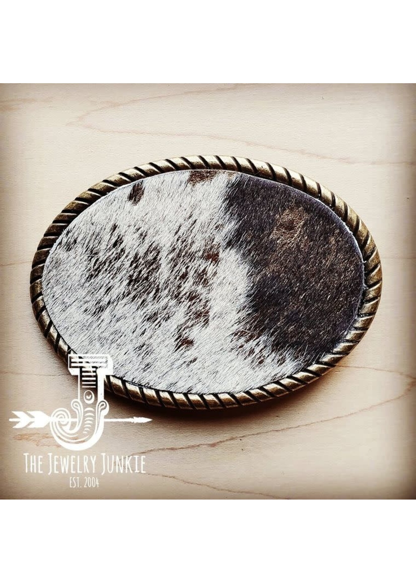 Rope Edge Mixed Metalliac Hair Belt Buckle
