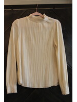 Smoked Mock Neck Velvet Ribbed Top