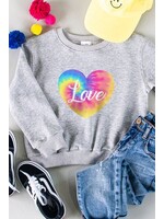 Tie-Dye Love Graphic Print Sweatshirt
