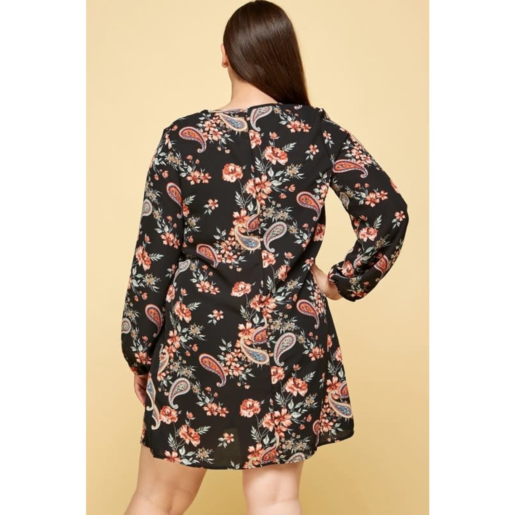 Lucious Paisley Print Puff Sleeve
