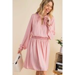 Long Sleeve Smocked Waist Dress