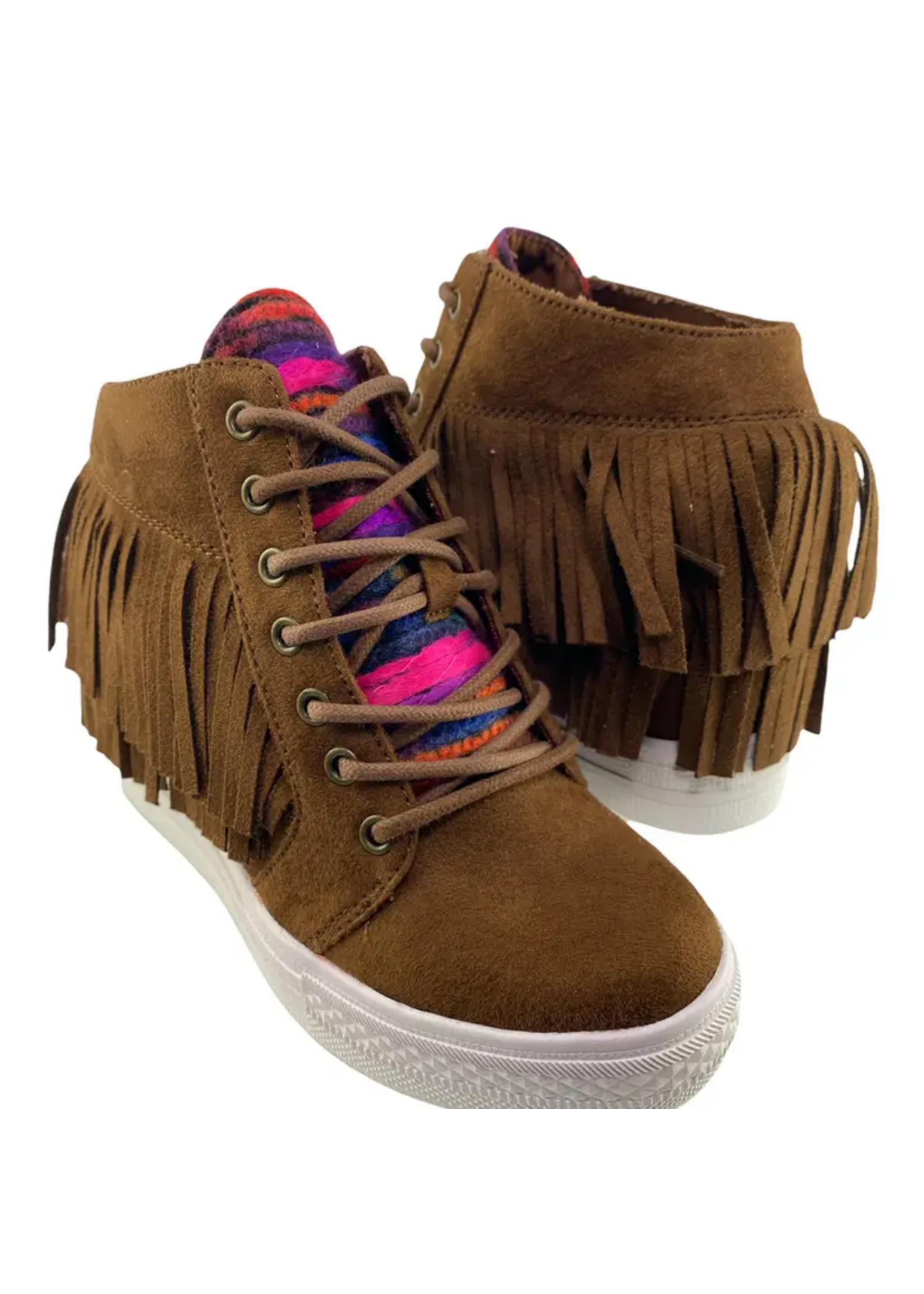 Rainbow Fringe Booties