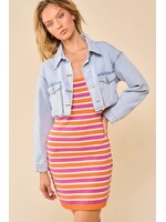 Dixie Rose Cropped Denim Jacket