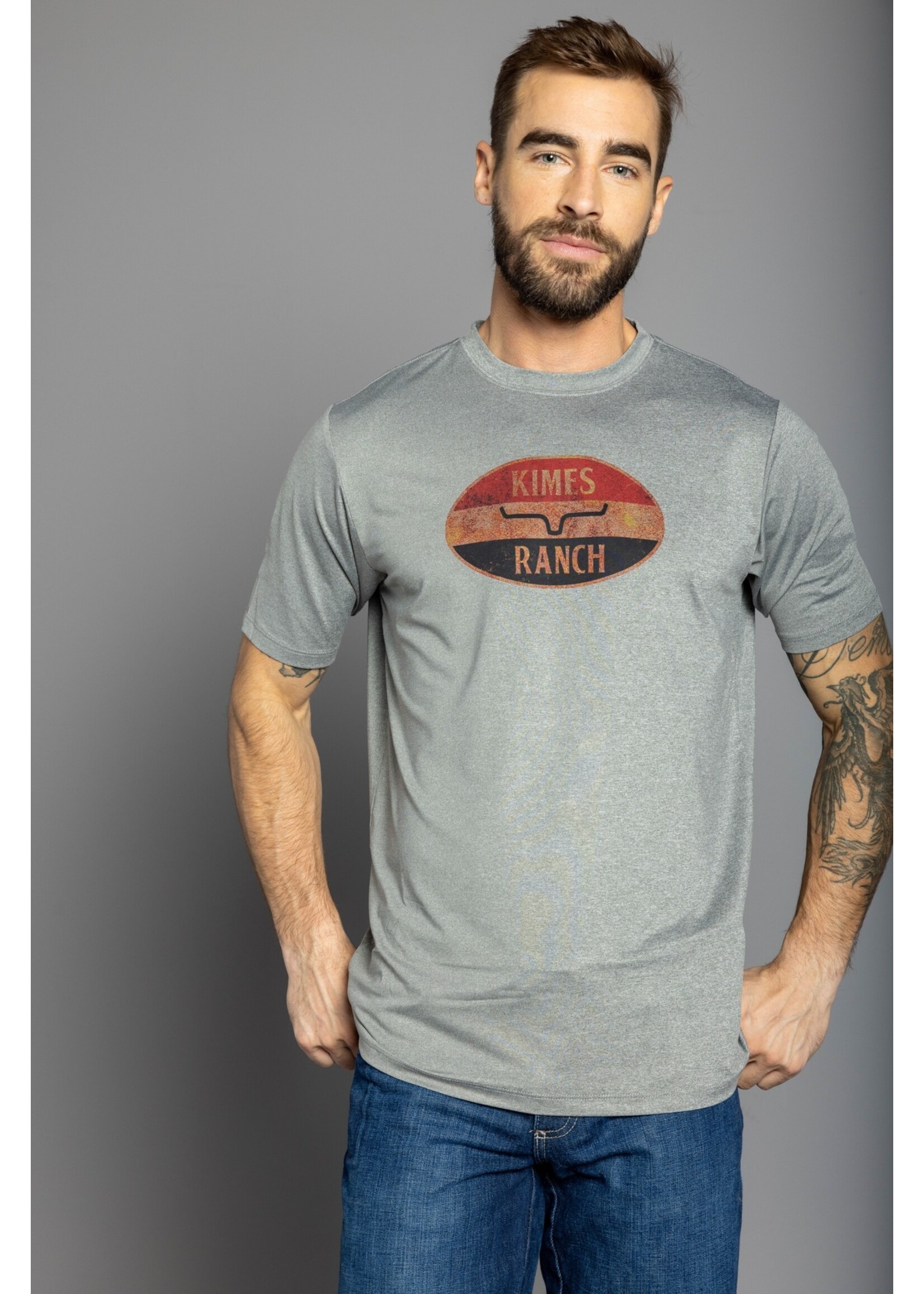 American Standard Tech Tee Tops Athletic Grey Heather